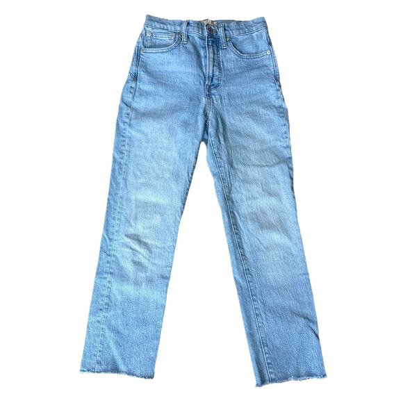 Madewell Denim - Madewell Jeans Womens 24 The Perfect Vintage Jean Straight Leg Raw Hem Denim
